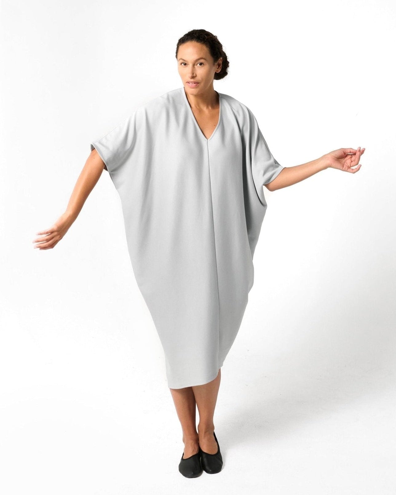 grey cotton dress Vestis Organic Dress, Soft Grey, Made in US ch-client-id-463