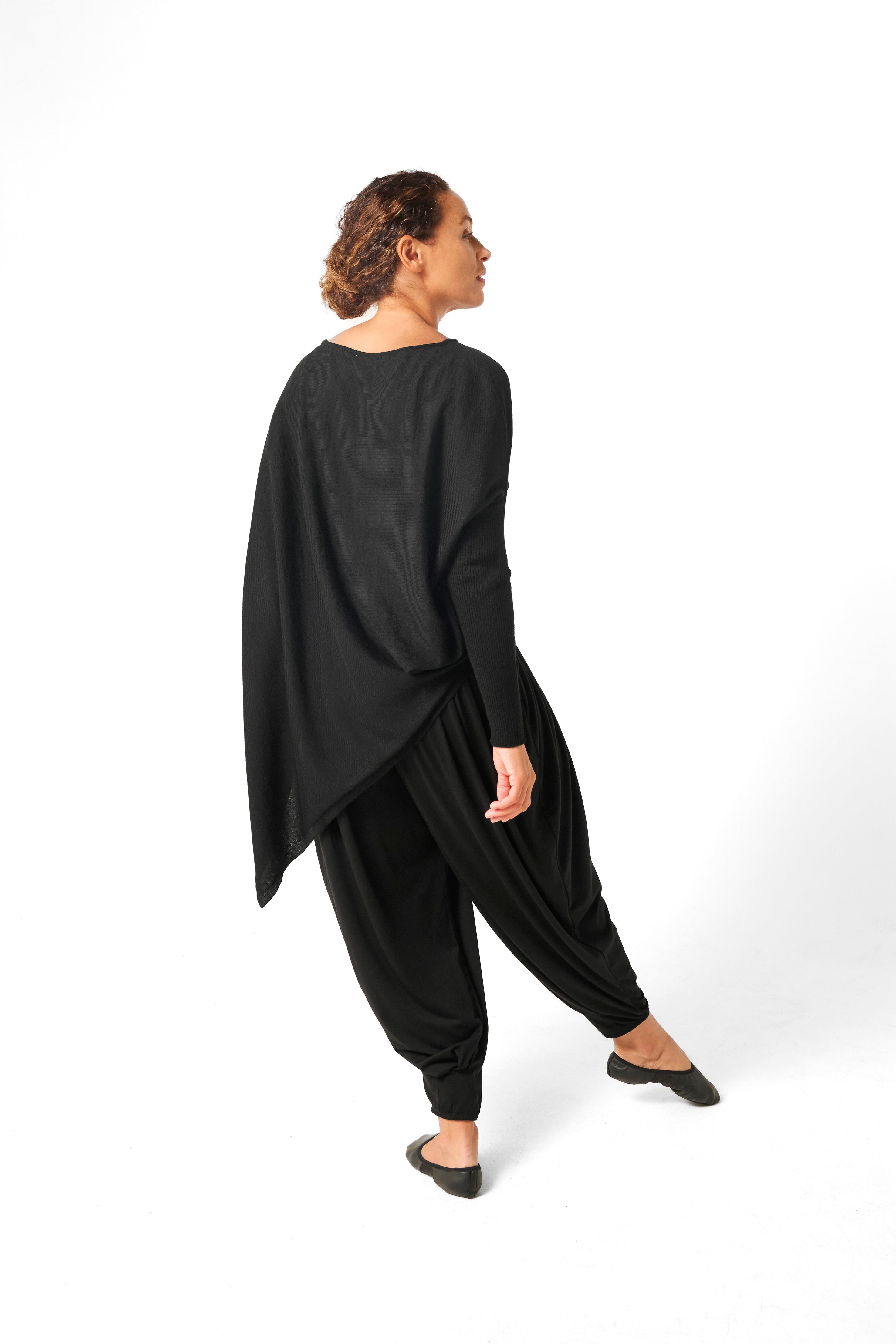Ballon Pant, Cellulosic Fabric, Black