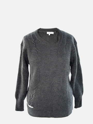 Tort Italian Merino Sweater, Grey Melange