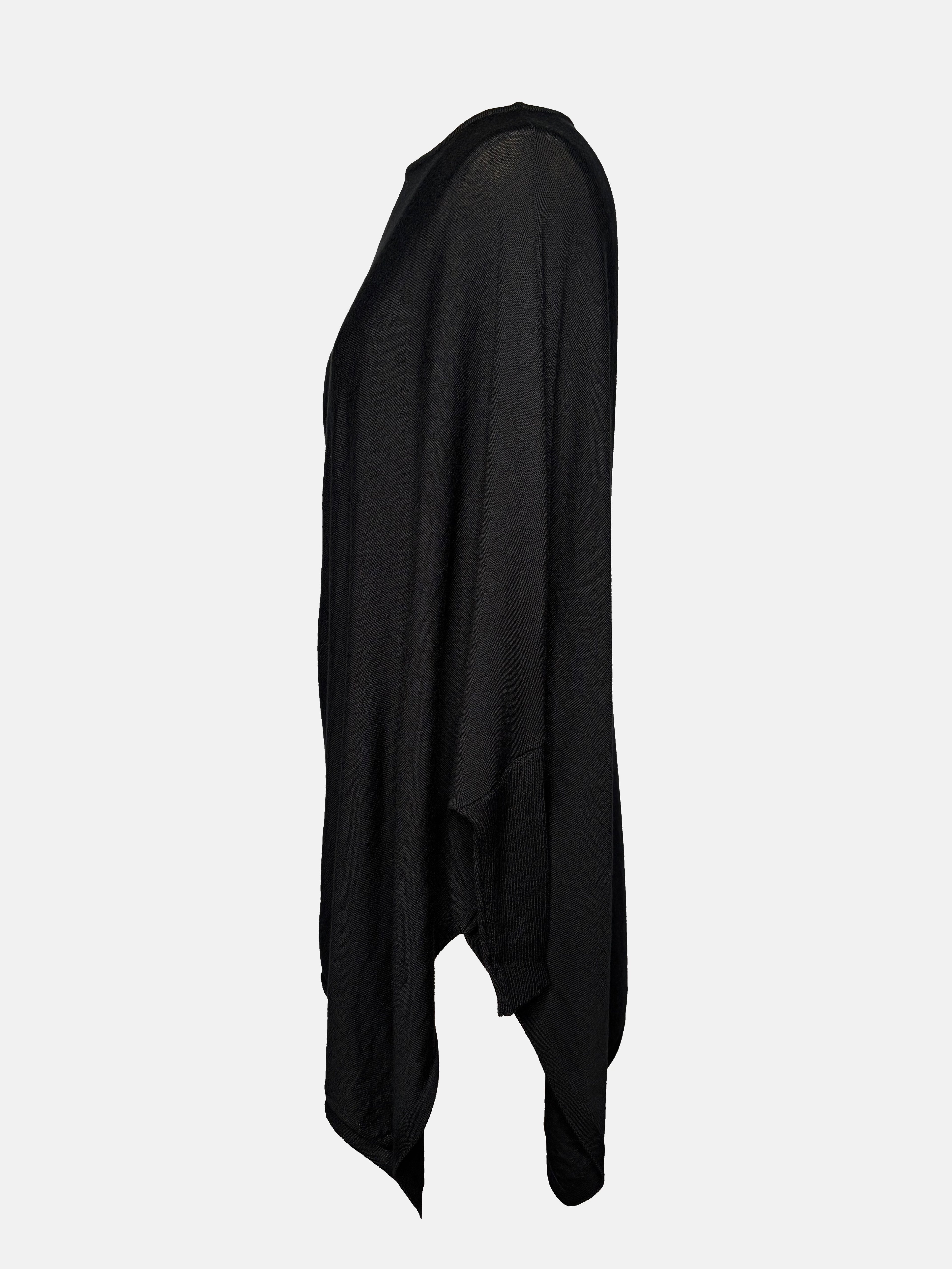 The Drape Italian Merino Sweater, Black