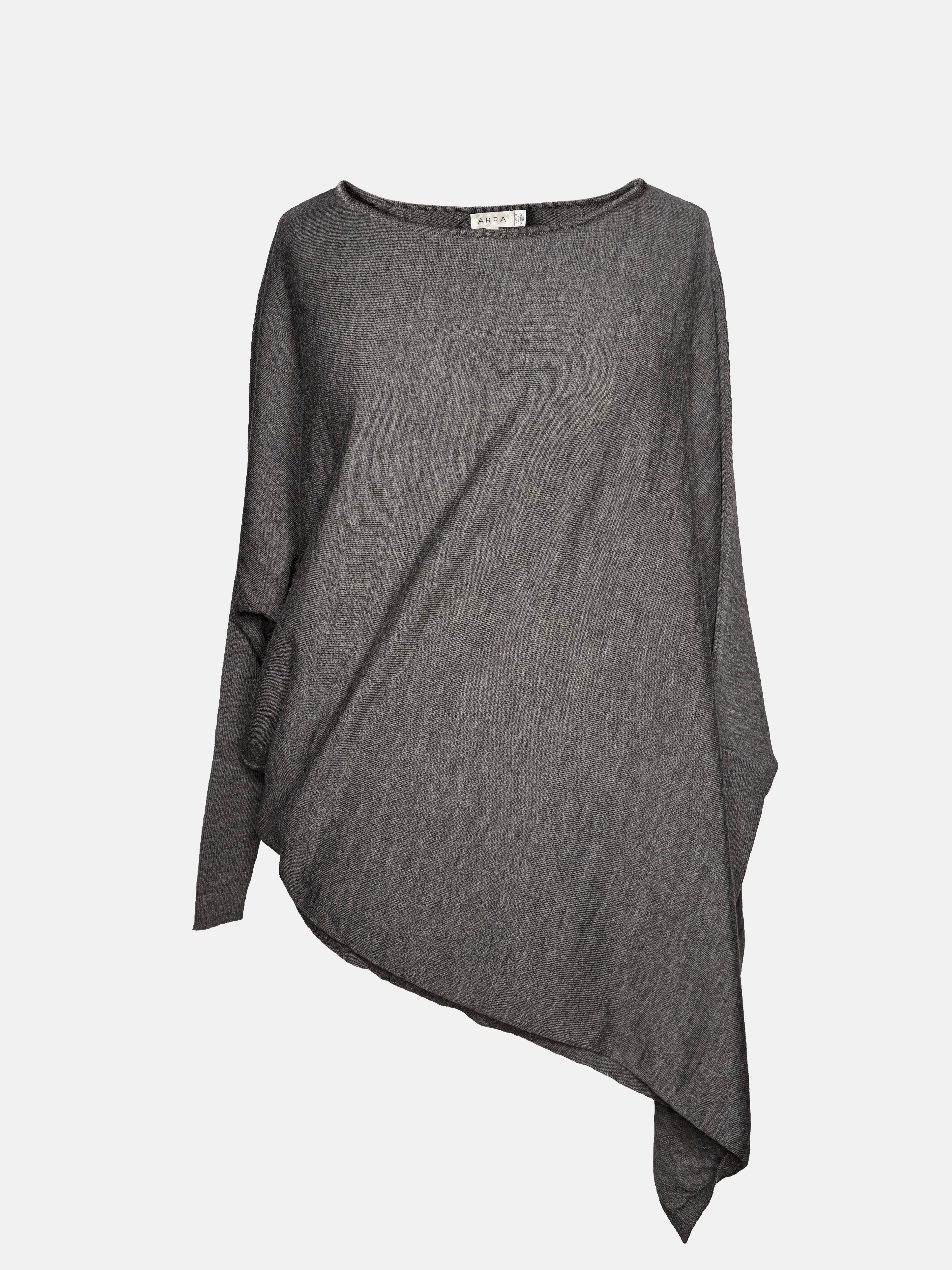 The Drape Italian Merino Sweater, Grey Heather