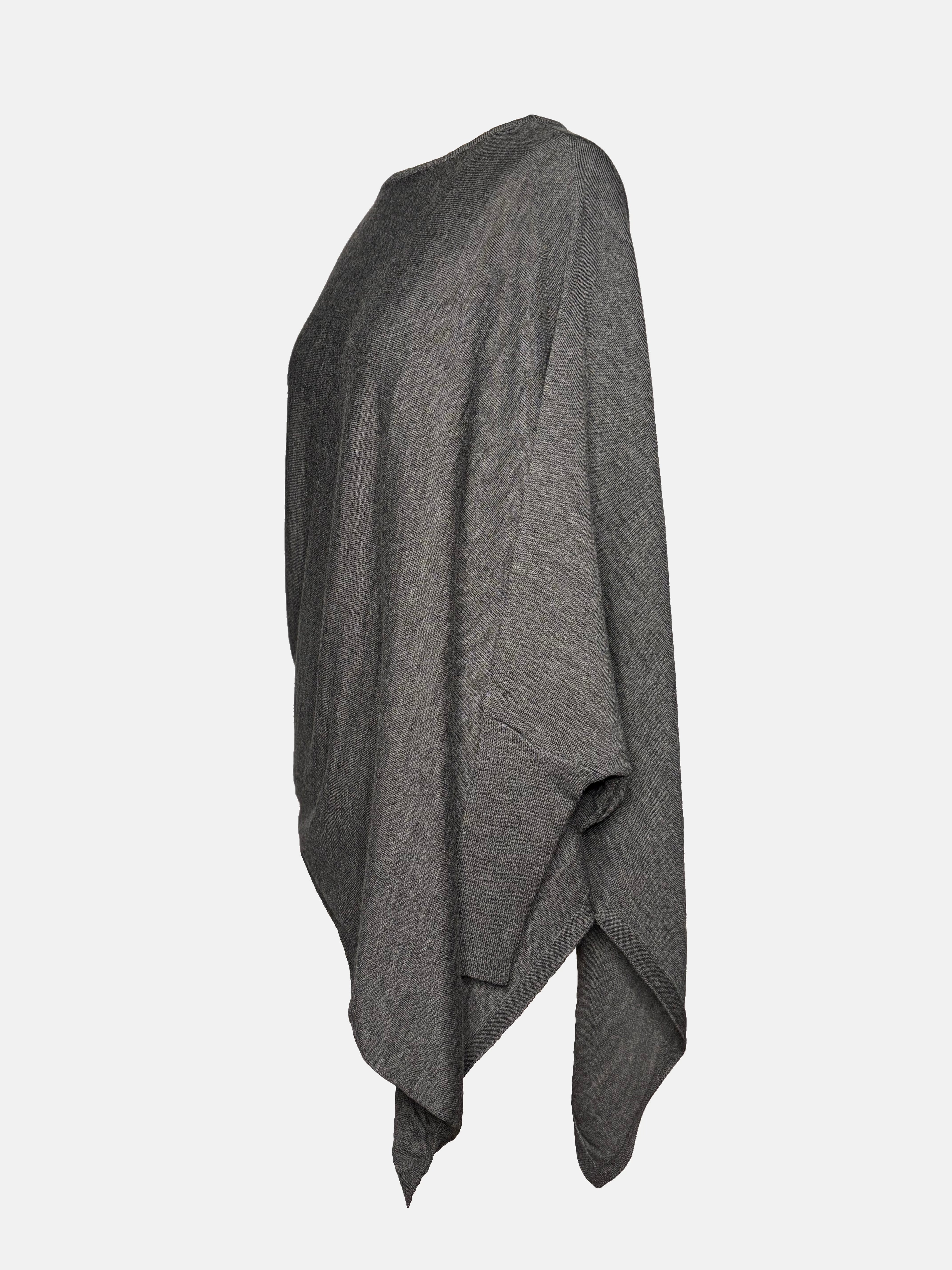 The Drape Italian Merino Sweater, Grey Heather