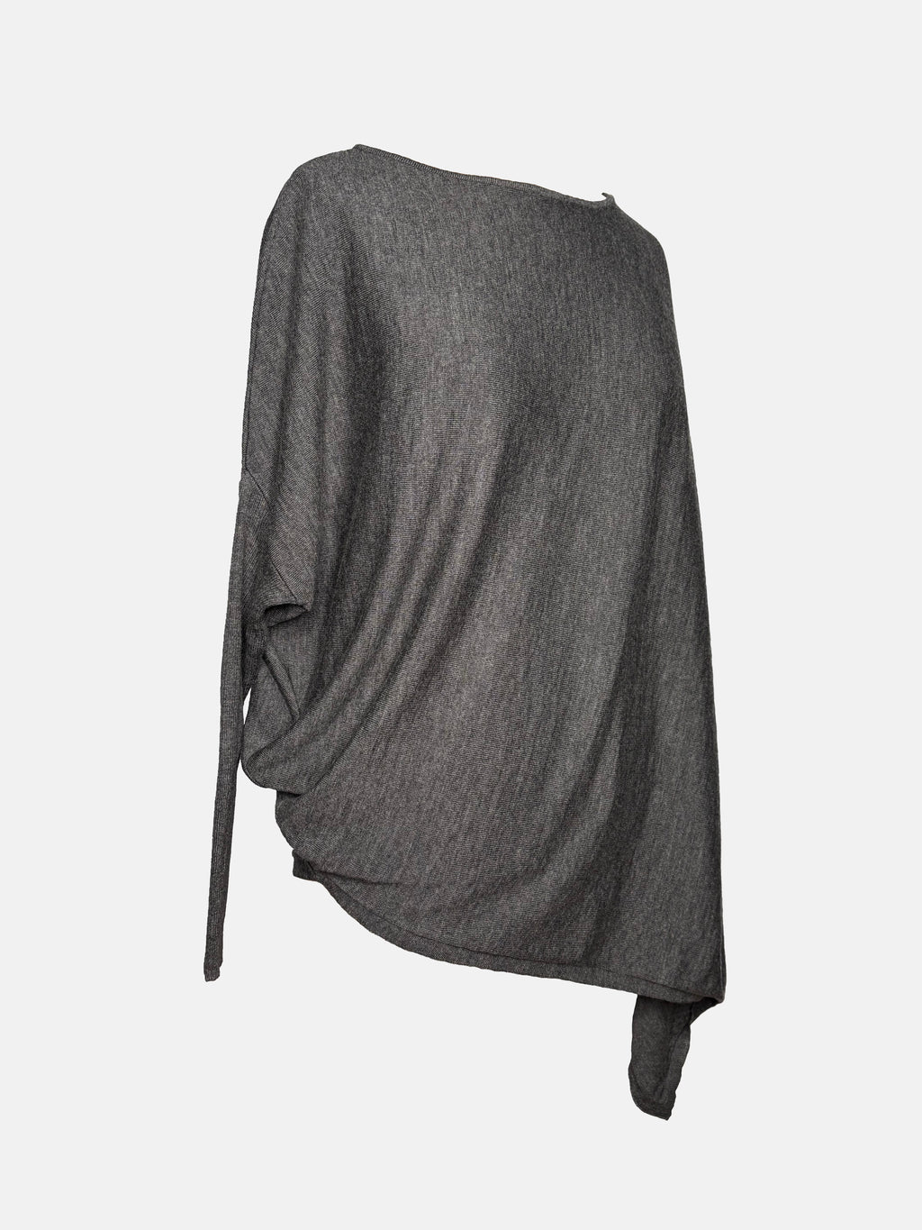 The Drape Italian Merino Sweater, Grey Heather