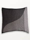 Quadra Square Extrafine Italian Merino Scarf, Charcoal/Medium Grey/Light Grey