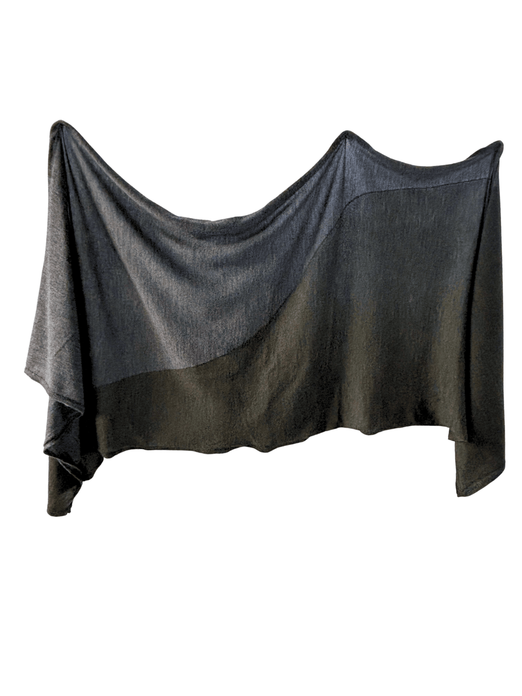 Contra Extrafine Italian Merino Intarsia Scarf, Moss/Charcoal