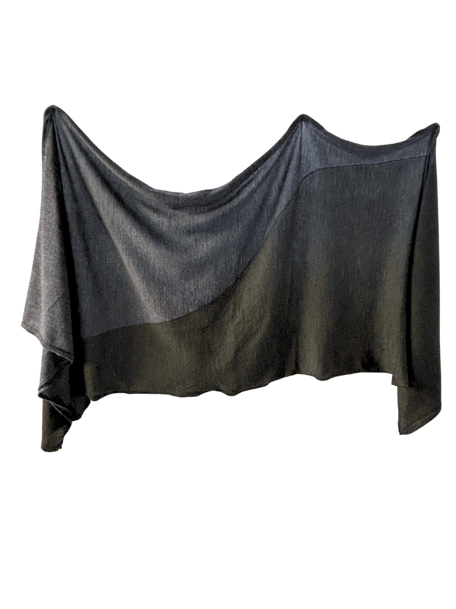 Contra Extrafine Italian Merino Intarsia Scarf, Moss/Charcoal