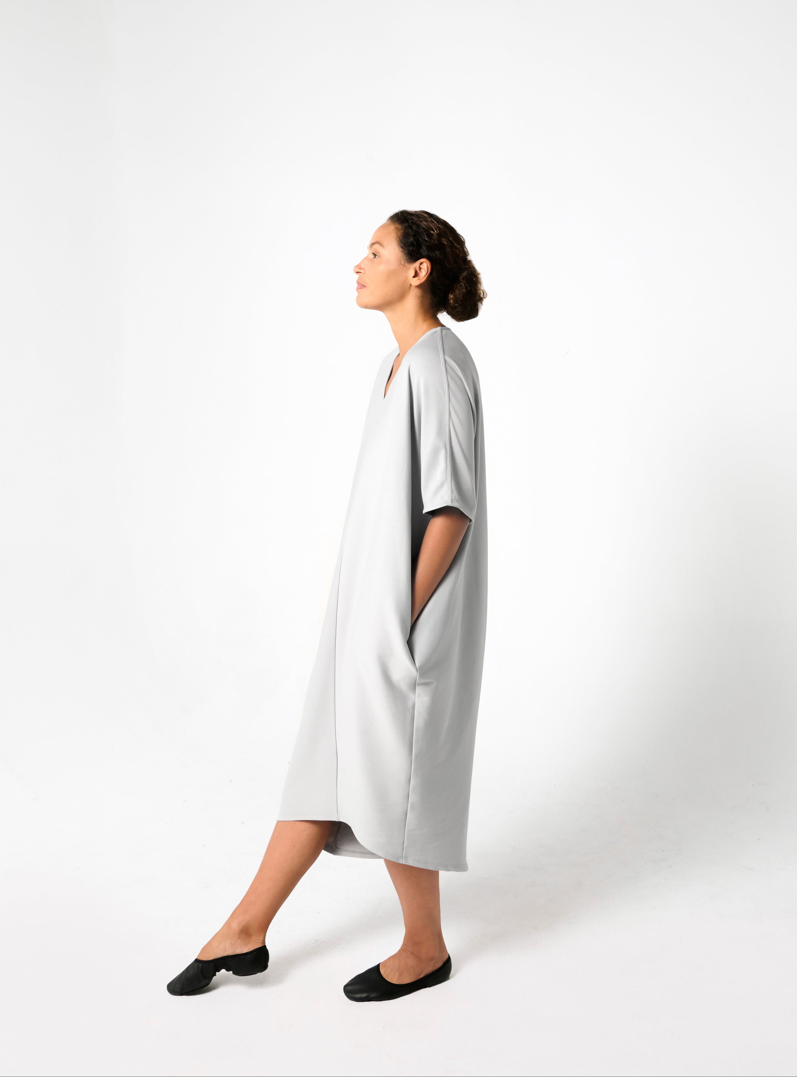 Vestis Organic Cotton Dress, Soft Grey