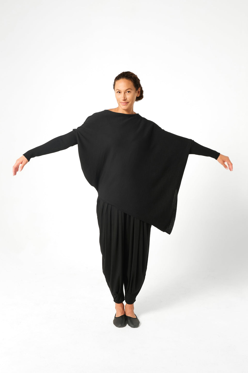 The Drape Superfine Italian Merino Sweater, Black