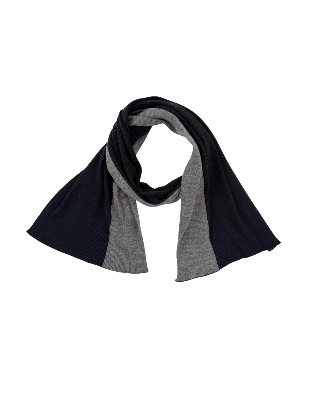 Modern Rib striped scarf drape view