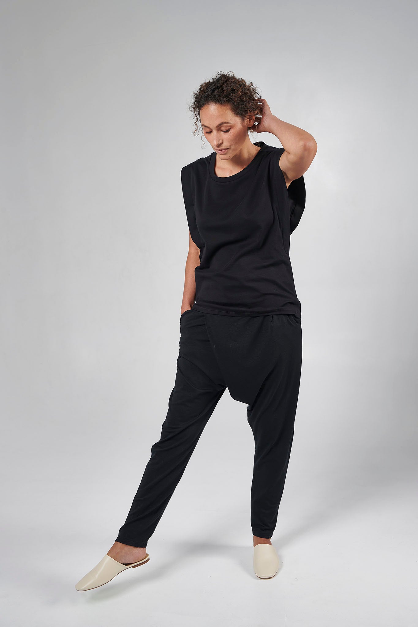 Slack Pant, Black, Cellulosic Fabric