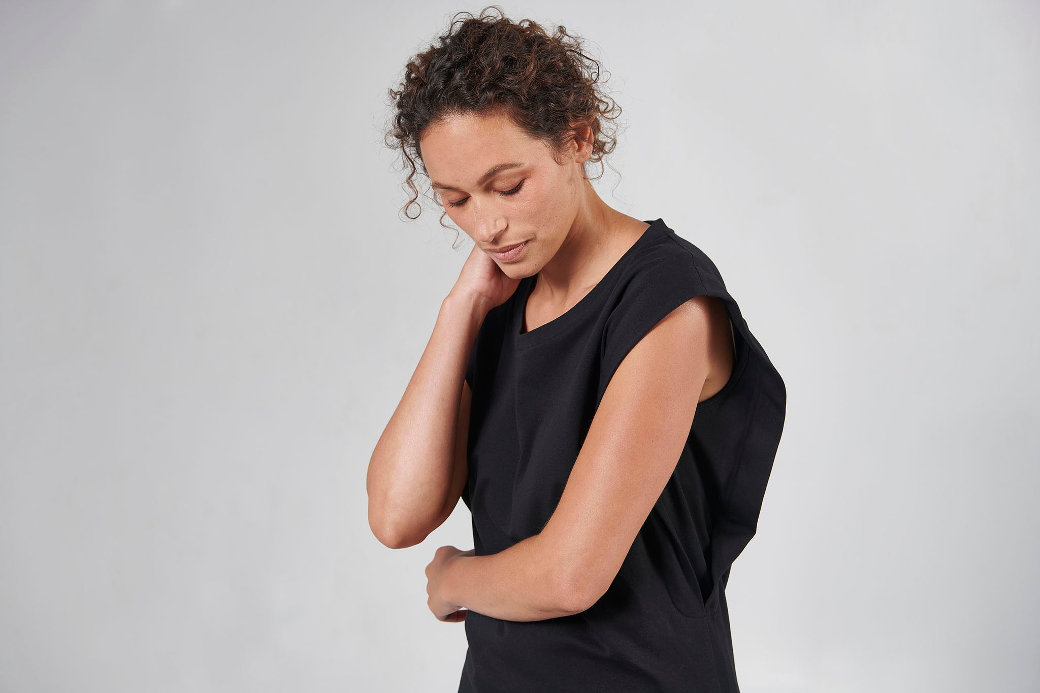 Geo Top, Black, Organic Cotton