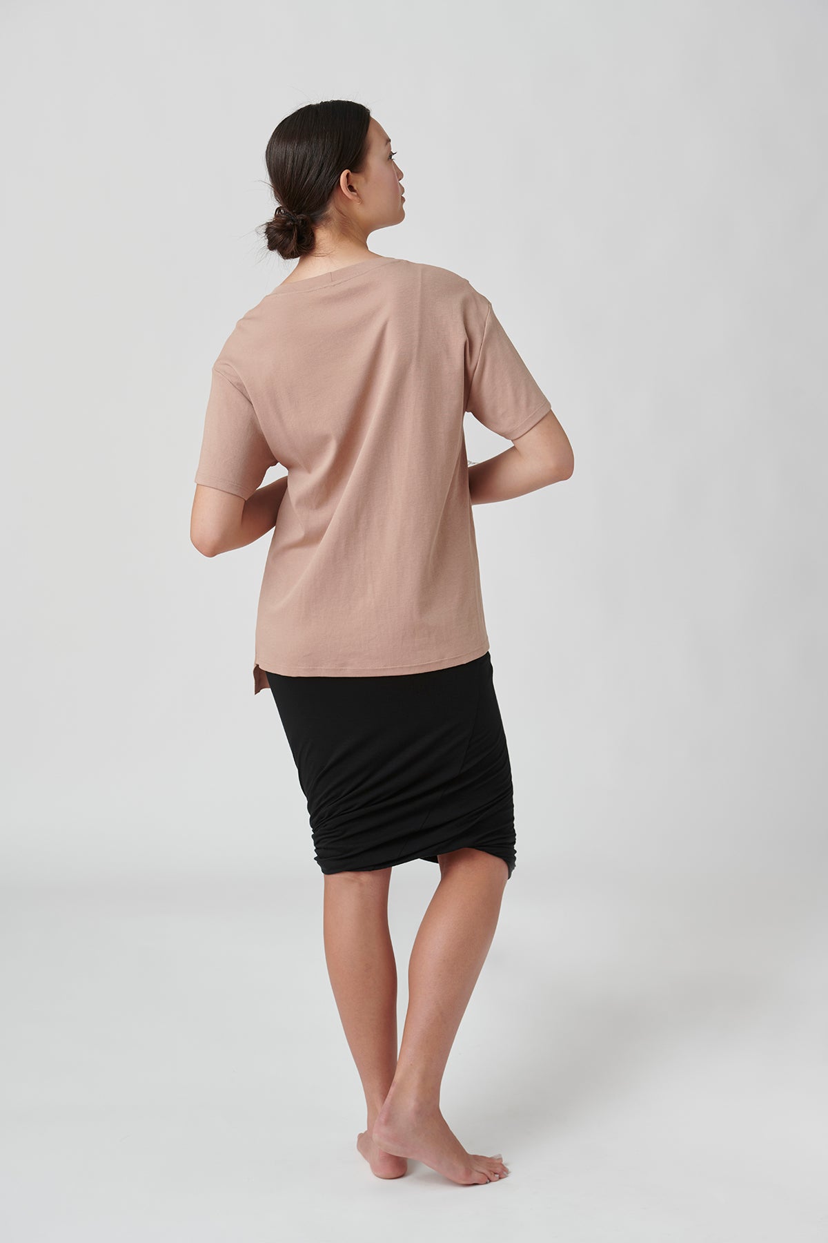 Torquo Skirt, Reversible, Black & Black/Sand, Cellulosic Fabric